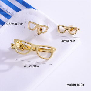 Gemelli Classici Premium Retrò con Motivo Floreale Stile Fucile, Fermacravatta a Specchio per Abito/<span class=keywords><strong>Camicia</strong></span> da Matrimonio, in Rame - Product Image 2