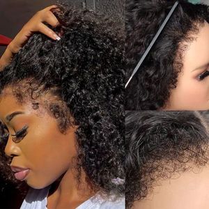 Peluca de Cabello Humano Brasileño Virgen con Frente de Encaje HD 13x4/13x6, Estilo Ondulado, con Pelo de Bebé, Línea de Cabello Natural 4C Kinky Edges, Venta al Por Mayor - Product Image 4
