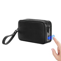 Tas Kulit Asli Pria dengan Kunci Sidik Jari Anti Maling Dompet Kulit Asli Kulit Sapi Tas Bisnis Clutch