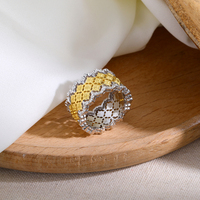Bague en argent sterling 925 de luxe personnalisée, motif dentelle filigranée avec zircone cubique, plaqué or 18 carats, haut de gamme, vente en gros
