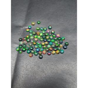 Ópalo Negro Etíope Natural de Alta Calidad de 3mm con Fuego Azul, Certificado por Terceros, Gema Cabujón Suelta, Precio al por Mayor - Product Image 1