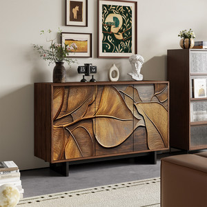 Mueble de lujo ligero de madera estilo rústico para entrada, zapatero, vitrina, almacenamiento, decorativo para sala de estar y dormitorio, aparador, hospital - Product Image 5