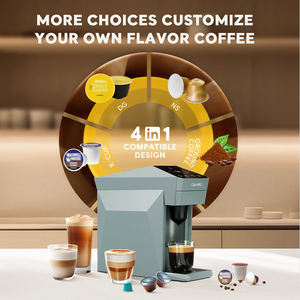 Machine à <span class=keywords><strong>café</strong></span> portable pour la maison et la cuisine, machine à expresso 19 bars, chauffage rapide automatique NTC, support pour 4 capsules, panneau tactile - Product Image 2