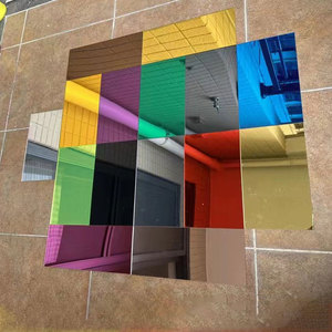 Customized Size Adhesive Wall Decor Acrylic Mirror <strong>Sheet</strong> 3mm Silver Gold Wall Sticker Acrylic Mirror Panel - Product Image 1