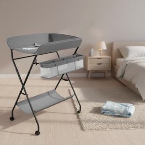 Lit d'enfant portable moderne en alliage d'aluminium, réglable en hauteur sur 3 niveaux, pliable, roues universelles, capacité 50 lb, couleur personnalisée, hôtel, <span class=keywords><strong>parc</strong></span> - Product Image 1