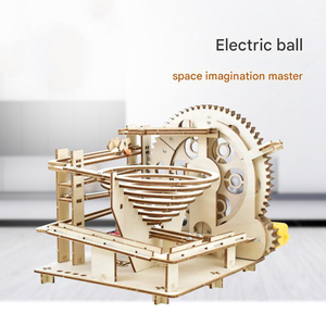 Puzzle 3D in Legno Fai-da-Te, Gioco Educativo con Pista per Biglie Elettrica, Gioco Scientifico da Assemblare per Bambini Unisex - Product Image 2