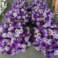 EG-FB-WH03 Arrangement floral en soie fait main de luxe réutilisable pour mariage, fête, événement, boule de fleurs artificielles, centre de table de mariage