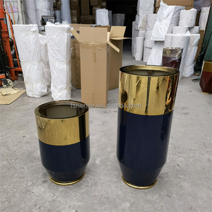 <span class=keywords><strong>Maceta</strong></span> grande de acero inoxidable y macetas de metal negro dorado para decoración del hogar elegante y duradero - Product Image 6