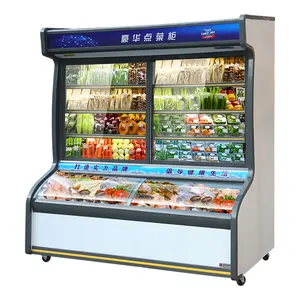 Vitrine de réfrigérateur pour légumes et fruits, meilleur prix
