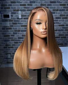 13*4 13*6 HD 4/27 Ombre droite vague de corps dentelle frontale perruques de cheveux humains pour les femmes noires en gros argent <span class=keywords><strong>pas</strong></span> <span class=keywords><strong>cher</strong></span> perruque sans colle - Product Image 2