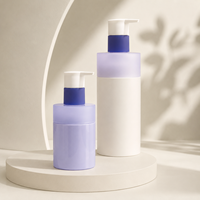 Bouteille cylindrique en PET personnalisée de 500 ml et 750 ml avec couvercle à pompe pour shampoing, gel douche, lotion, impression UV, emballage