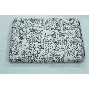 Modern Style Fish Design Kantha <b>Bedspread</b> & <b>Quilt</b> Handmade Printed Cotton Washable Soft Eco-Friendly for Great Price - Product Image 4