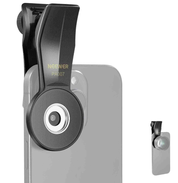 NEEWER PA007 Universal Cell Phone Clamp Compatible with 17mm Threaded Lens