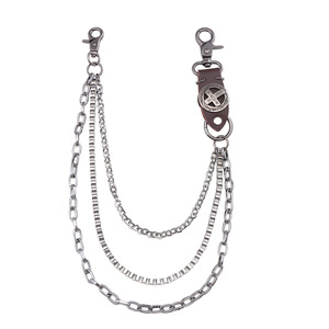 โซ่คล้องกางเกงหนังสไตล์ฮิปฮอปพังก์ หลายชั้น ตกแต่งด้วยโลหะผสมดีบุก สำหรับทุกเพศ ใช้ได้ทั้งแบบลำลองและสตรีทแวร์ - Product Image 5