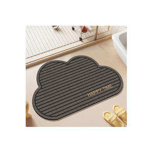 Tapis de bain en terre de diatomées rayé, forme personnalisée, absorbant, antidérapant, design minimaliste pour tapis de sol de salle de bain - Product Image 3