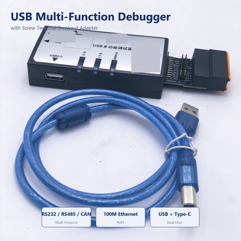Factory Direct Dual Serial Port Type C 100Mbps High Speed RS485 RS232 ...