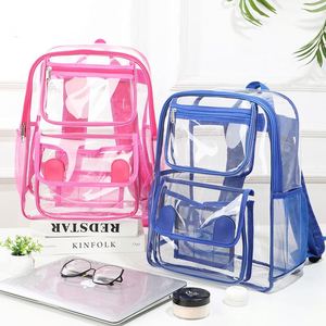 Fashionable Graffiti Pattern Book Bag <b>Big</b> Capacity PVC Transparent Travel <b>Backpack</b> Trend Clear Student <b>Backpack</b> - Product Image 2