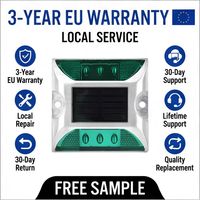 Delineateur de circulation LED industriel à portée visuelle de 800 m, borne routière solaire en aluminium pour routes d'usine