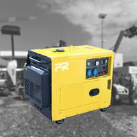 Générateur diesel silencieux de secours pour toute la maison de 9,5 kVA, certifié CE, démarrage à distance avec alternateur Stamford, 8 kV 5 kW à 7 kW, refroidissement par air