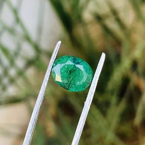 คริสตัลพลอยสีเขียวมรกตธรรมชาติทำด้วยมือขนาด20มม. ผลิตภัณฑ์รูปไข่สำหรับการทำเครื่องประดับโหราศาสตร์สูง8มม. - Product Image 1