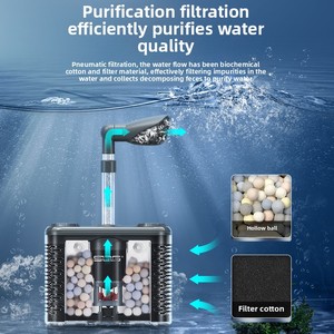 수족관 액세서리용 소형 올인원 기계 어항 필터 산소 증가 박테리아 배양 내장 3 대 1 - Product Image 5
