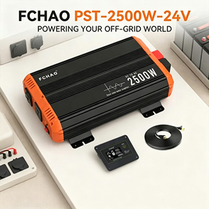 Inversor de Corriente FCHAO de 2500 Vatios y 50Hz con Doble Enchufe, de CC 12V a CA 220V/230V, para Hogar, Viajes y Exteriores, Onda Sinusoidal Pura - Product Image 1