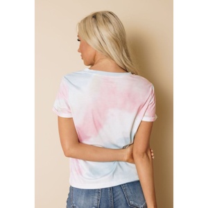 TD DESERT VIBES t-shirt canotta in maglia traspirante Tie-Dye stile Club estivo Casual Sexy