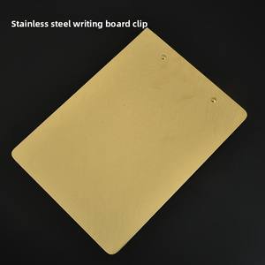 Porte-documents magnétique en acier inoxydable robuste avec clip discret format lettre pour bureau, maison, hôpital, doré - Product Image 2