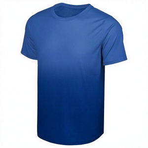 T-shirt de course pour homme, dégradé uni, col rond, manches courtes, séchage rapide, sportif, athlétique, haut d'entraînement - Product Image 2