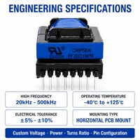 Alimentation à découpage SMPS à faible perte et haute efficacité avec noyau MnZn, transformateur LED à noyau de ferrite EF2023, mini transformateur PCB