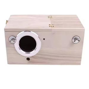 Commercio all'ingrosso grandi gabbie per l'allevamento di uccelli in legno naturale scatola di allevamento per pappagallini - Product Image 2