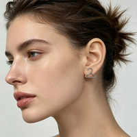 Boucles d'oreilles créatives en acier inoxydable avec fermoir à bille et filetage interne pour un ajustement sécurisé, accessoires de piercing pour hélix et lobe pour femmes