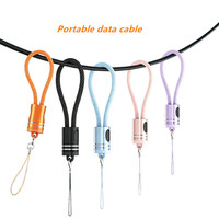 Kabel Power Bank Tipe C ke Tipe C 60W dengan Logo Custom, Kabel Tipe C ke Tipe C Pendek untuk iPhone dan Samsung