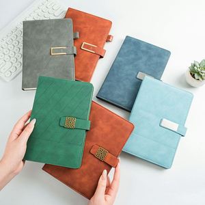 Cuaderno A5 Moderno Personalizado para Adolescentes y Adultos, con Cierre Elástico Vibrante, Cubierta de Cuero Portátil, Marcapáginas con Lazo para Estudio - Product Image 3