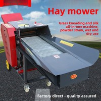 Broyeur de foin multifonctionnel motorisé pour équipement agricole, capacité 4t/h, 220/380V, usage domestique, mélangeur d'aliments pour l'agriculture