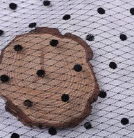 Dentelle Polka Dot Flocking Mesh Nylon Mesh Polka Dot Flocking Fabric Bright Dot Mesh Fashion Women Dress Fabrics