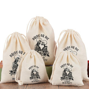 Bolsas <span class=keywords><strong>de</strong></span> Lona Personalizadas con Estampado <span class=keywords><strong>de</strong></span> Halloween 'Hasta que la <span class=keywords><strong>Muerte</strong></span> nos Separe', Bolsas <span class=keywords><strong>de</strong></span> Regalo Reutilizables y Duraderas para Fiestas - Product Image 2