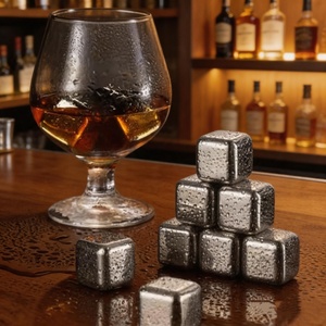 Cubitos de Hielo Ecológicos de Acero Inoxidable Reutilizables para Enfriar Whisky, Cola, Vino y Bebidas, Accesorios de <span class=keywords><strong>Bar</strong></span> y Cocina con Clip - Product Image 1