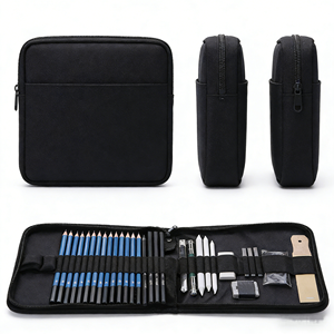 Ensemble de crayons à <span class=keywords><strong>fusain</strong></span> pour croquis avec papier et mine 2H, outil spécial de <span class=keywords><strong>dessin</strong></span> à la <span class=keywords><strong>main</strong></span> pour les étudiants en art - Product Image 3