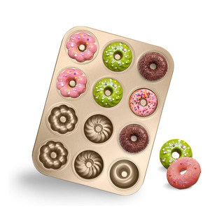 Custom Shape Metal Kitchen Gadget Muffin Cup Mould 6 Cavity Non-Stick <b>Baking</b> Pan With Doughnut Mold Cake Pan for <b>Baking</b> - Product Image 1