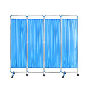 Promotion <b>Folding</b> <b>Screen</b> Medical Stainless Steel Movable Partition Hospital Bed Curtain Clinic Ward Use - Product Image 3