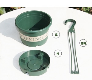 Plastic Hanging Plant Pots with <b>Hooks</b> Flower Baskets Outdoor Nursery Planter Holder for Home <b>Garden</b> Balcony Porch - Product Image 6
