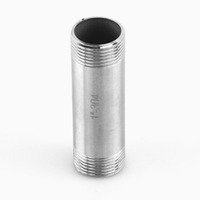 Raccord de tuyau de jardin en acier inoxydable à double tête avec filetage mâle 1 pouce, embout de tuyau 8/10/15/20 cm