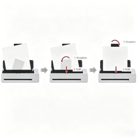 Scanner de documents R-ICOH Fi-800R CIS à double chemin 40ppm ADF + Passeport Carte d'identité Ultra Compact Blanc A4 Bureau USB 3.2 En stock