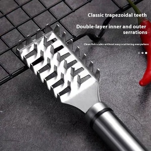 Outil de cuisine Outils de cuisine en acier inoxydable Détartreur à poisson Extracteur de peau Grattoir à écailles en métal pour <span class=keywords><strong>la</strong></span> cuisine - Product Image 6