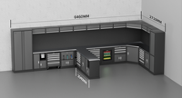 Gabinete de Almacenamiento Modular con Cajones Personalizado OEM, Banco de Trabajo Industrial Extraíble de Acero Laminado en Frío para Taller o Garaje