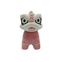 Fauteuil d'appoint créatif en peluche douce et minimaliste, motif Danse du Lion chinois unique, pour la décoration intérieure d'hôtels et de maisons