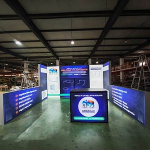 Tùy chỉnh thương mại hiển thị hiển thị LED Backlit EXPO gian hàng Triển Lãm Đứng ánh sáng Hộp <span class=keywords><strong>Backdrop</strong></span> các công ty cho ahr EXPO - Product Image 3
