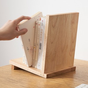 Solid Wood Bookshelf Minimalist Desktop Organizer Rectangle Standing Type For <b>Desk</b> Storage Neatening Office Use - Product Image 1