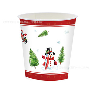 Kit de Artículos Desechables para Fiesta de Navidad con Diseño de Muñeco de Nieve, Platos de Papel, Vasos, Servilletas y Cubiertos para Celebraciones Navideñas - Product Image 5